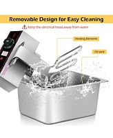 3400W Dual Tank Electric Countertop Deep Fryer