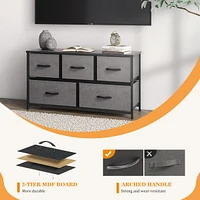 Bedroom Storage Tower with 5 Fabric Drawers