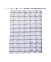 Caromio Waffle Striped Fabric Shower Curtain, 72" x