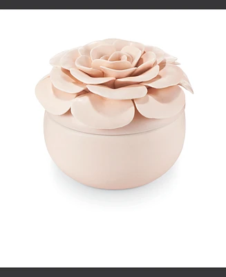 Illume Coconut Milk Mango Ceramic Flower Candle