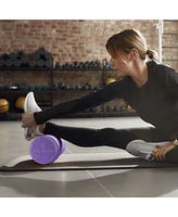 Philosophy Gym 24" High-Density Foam Roller for Exercise, Massage, Muscle Recovery - Round Purple