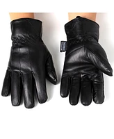 Alpine Swiss Mens Touch Screen Gloves Leather Thermal Lined Phone Texting