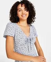 Levi's Women's Delray Floral-Print V-Neck Mini Dress