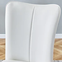 4-Piece White Pu Dining & Office Chair Set