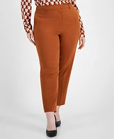 Tahari Asl Plus High-Rise Ankle Pants