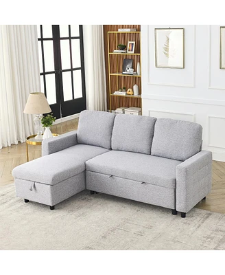 Streamdale Furniture Reversible Sleeper Sofa Bed for Tight Spaces