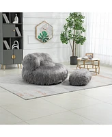 Streamdale Furniture Faux Fur Bean Bag Chair: Durable Comfort for Adults & Kids