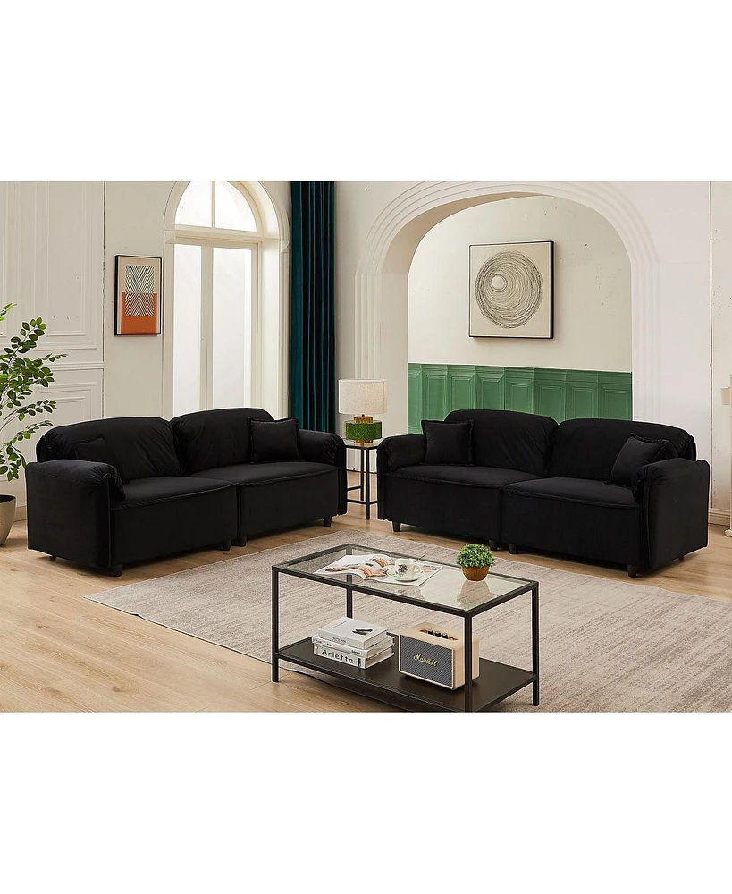 Simplie Fun Luxury Modern Style Living Room Upholstery Sofa