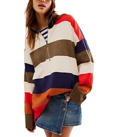 Free People Women's Coastal Stripe Pullover Top