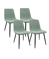 Streamdale Furniture Modern Light Green Dining Chairs Set Of 4