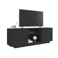 Streamdale Furniture Modern Tv Stand For TVs Up To 70", Black