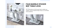 Minimalist Gray Mdf Bar Table 47.2" Rectangular