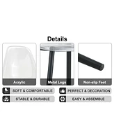 Glass Table & Chairs - Black Metal