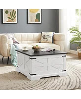 Streamdale Furniture Rustic Coffee Table with Hidden Storage_COMP