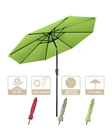 Yescom 9Ft UV50+ 3000PA Outdoor Table Patio Umbrella with Crank Tilt Aluminum Sunshade Deck Garden Yard Poolside Market