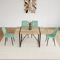 Simplie Fun Mdf Dining Table Set with Modern Chairs