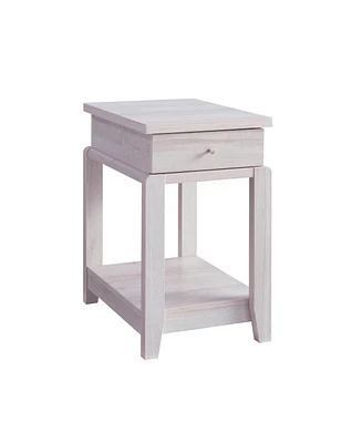 Simplie Fun Chairside Table White Oak