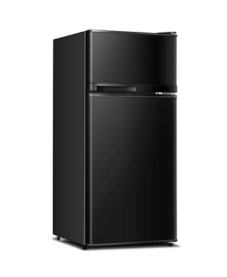 Sugift 2 Doors Cold-rolled Sheet Compact Refrigerator