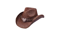 Peter Grimm Flint Straw Heart Cowboy Hat