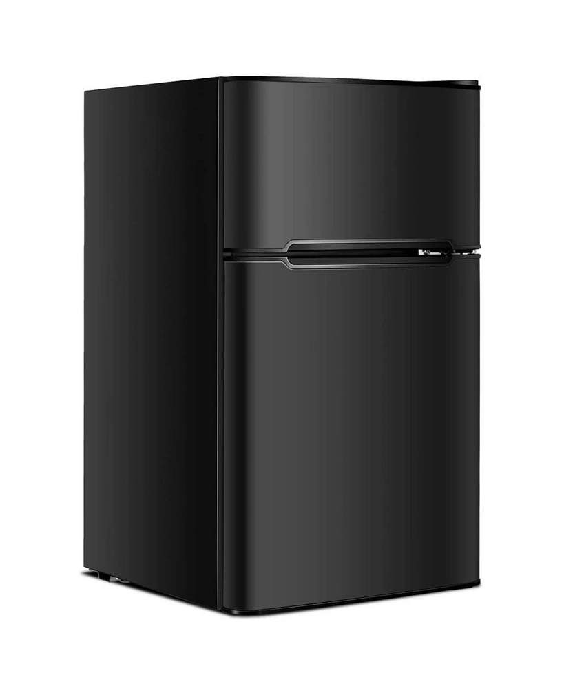 Sugift 3.2 cu ft Compact Stainless Steel Refrigerator