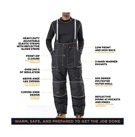 RefrigiWear Men's ErgoForce Waterproof Insulated Low Bib Overalls