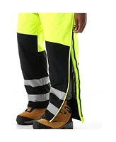 RefrigiWear Men's Hi Vis Insulated Softshell High-Bib Overalls, -20°F (-29°C)