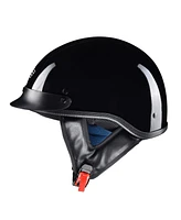 Ahr Run-c Motorcycle Half Face Helmet Dot Approved Motorbike Cruiser Chopper Matt Black Xl
