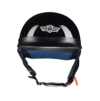 Ahr Run-c Motorcycle Half Face Helmet Dot Approved Motorbike Cruiser Chopper Matt Black Xl