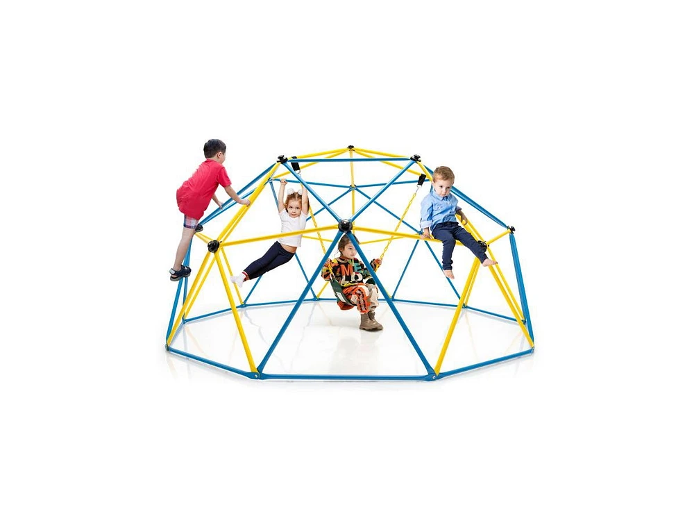 Slickblue 10 Feet Dome Climber with Swing and 800 Lbs Load Capacity