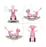 Slickblue 4 in 1 Baby Rocking Horse with Music-Pink