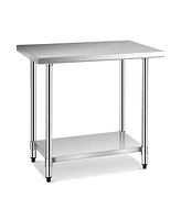 Slickblue 24 x 36 Inch Stainless Steel Commercial Kitchen Food Prep Table