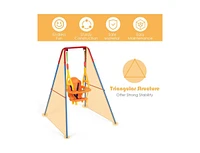 Slickblue Toddler Swing Set High Back Seat with Swing Set