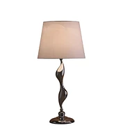 Streamdale Furniture 24-Inch Art Deco Silhouette Silver Table Lamp