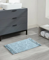 Jean Pierre New York Ricardo Fringe Cotton Bath Rug 21"x 41"