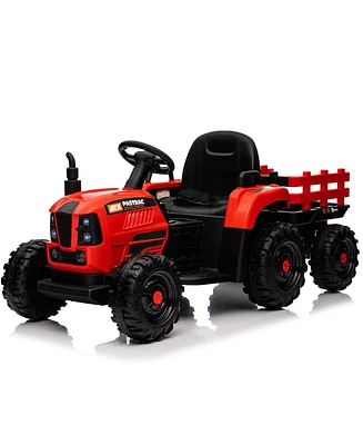 Simplie Fun 12V Battery Powered Ride On Tractor With Trailer