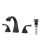 Streamdale Furniture 2-Handle Bathroom Sink Faucet With Drain, Oil Rubbed Bronze - Oil