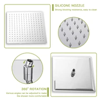 Ceiling Shower Set - Inch Square Shower Set, Dual Shower Heads
