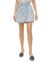 Vero Moda Women's Betty Wrap Denim Mini Skirt