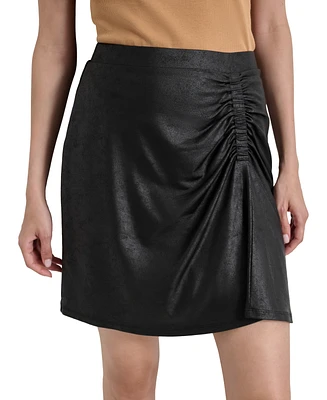 Dkny Women's Jersey Cackle Ruched-Front Pull-On Skirt