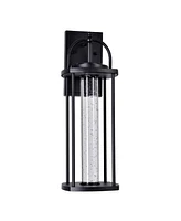 Cwi Lighting 18" Metal Greenwood Led Outdoor Wall Lantern