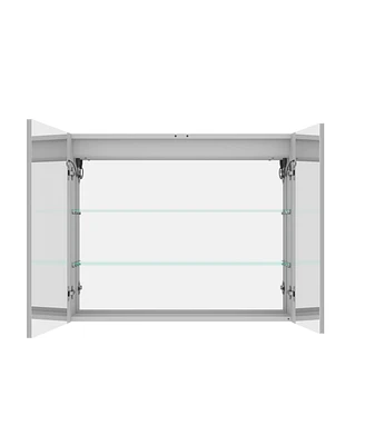 Simplie Fun Led Vanity Mirror Medicine Cabinet, 36x30 Inch