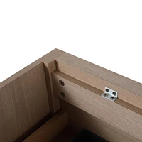 24" Bathroom Vanity, With Black Ceramic Sink And 2 Soft Close Drawers