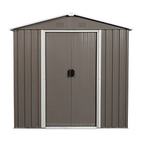 6FT X 5FT Outdoor Metal Storage Shed Gray