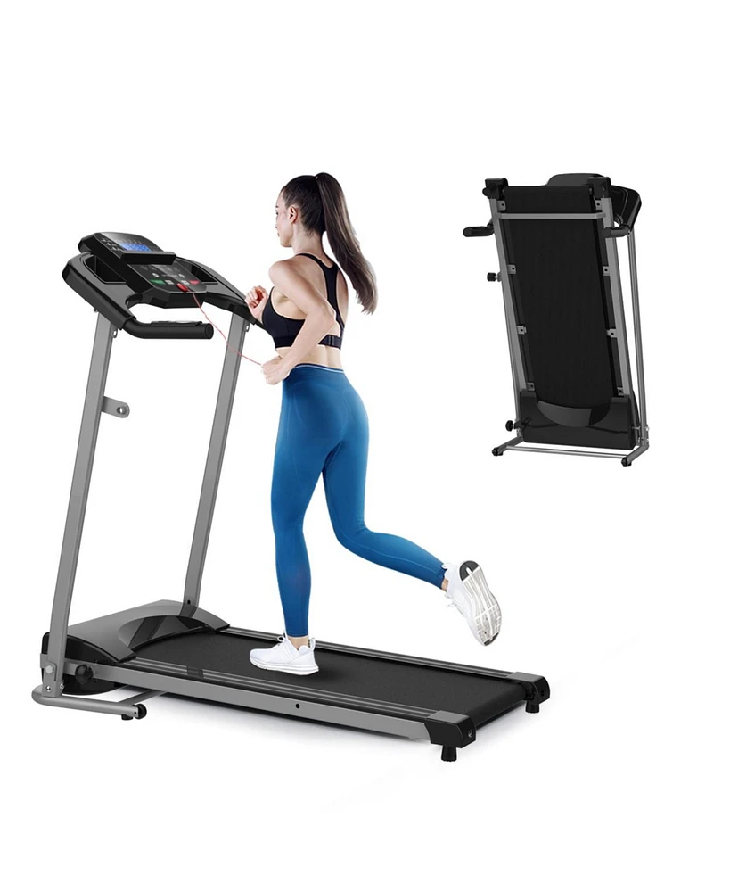 Simplie Fun Compact Electric Treadmill for Small Spaces