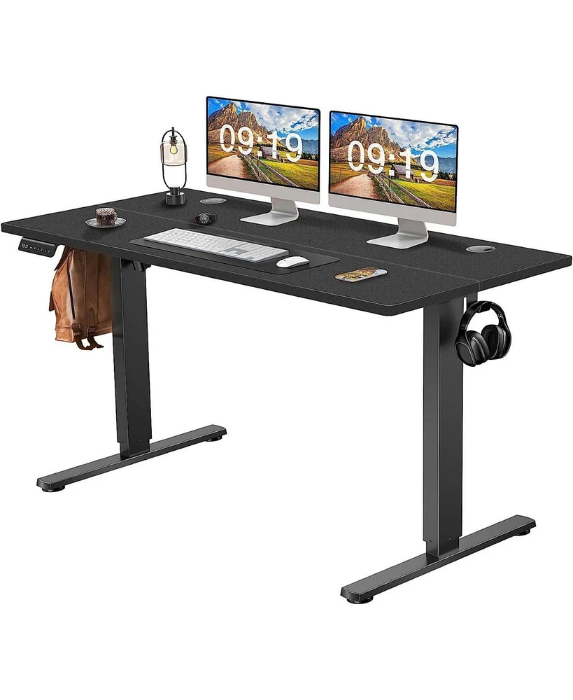 Simplie Fun Electric Height Adjustable Standing Desk, Sit To Stand Ergonomic Computer Desk, Black, 55" X 24"