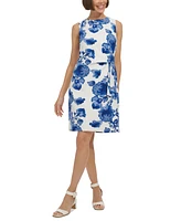 Tommy Hilfiger Women's Sleeveless Floral Sheath Dress