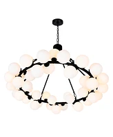 Cwi Lighting 27" Metal Arya 45 Light Chandelier