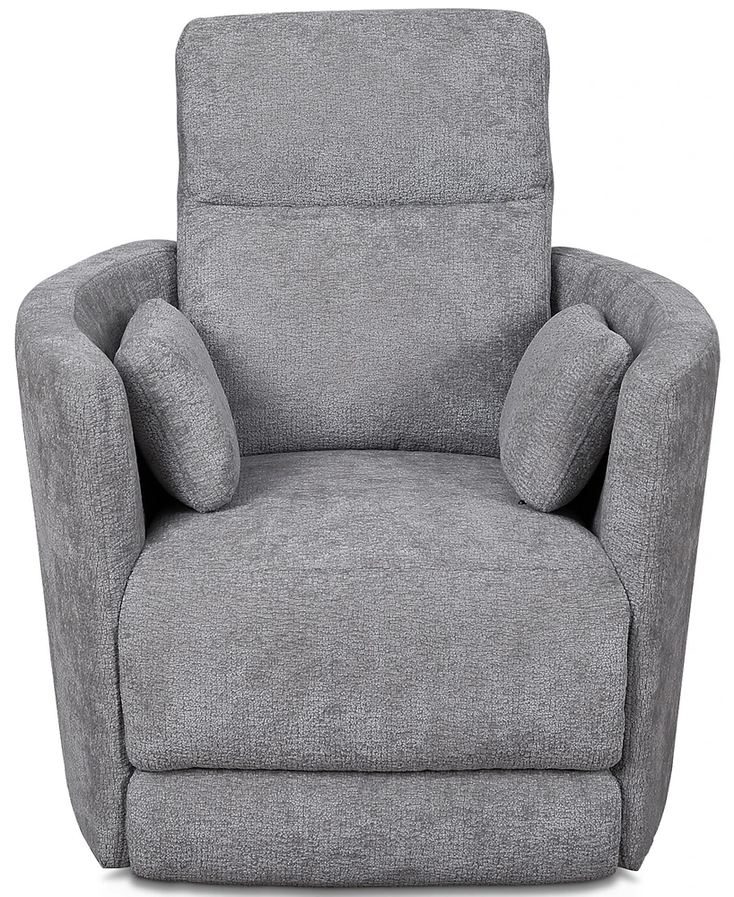 Gardley 38" Fabric Power Swivel Recliner, Created for Macy's