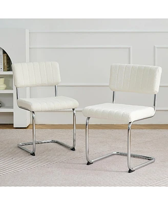 Simplie Fun Luxury White Dining Chair Set