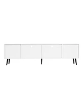 Modern White Tv Stand, 16 Colors Led Tv Stand with Remote Control Lights